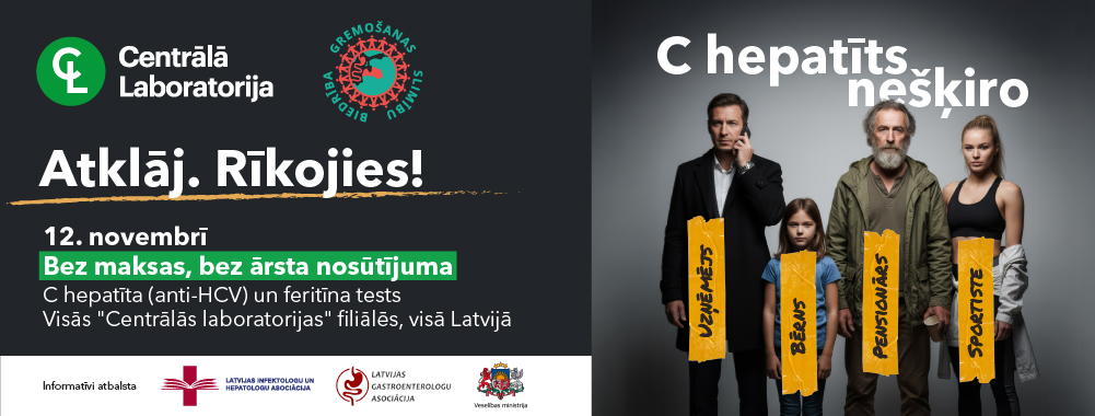 C hepatīts nešķiro Atklaj. Rīkojies! C hepatīts nešķiro